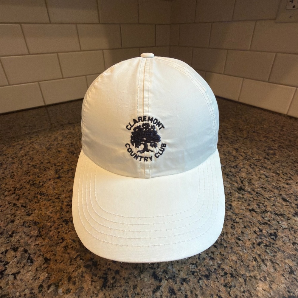 Claremont Country Club Cutter & Buck Baseball Cap Men's Adjustable OSFA Ivory
